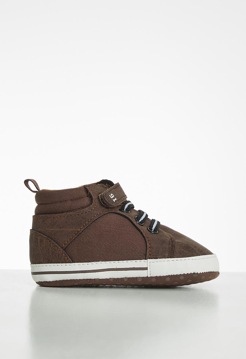 Pop Candy - Baby boys hi-top sneaker - brown