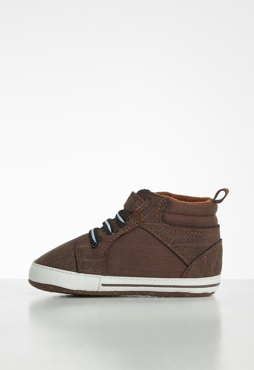 Pop Candy - Baby boys hi-top sneaker - brown