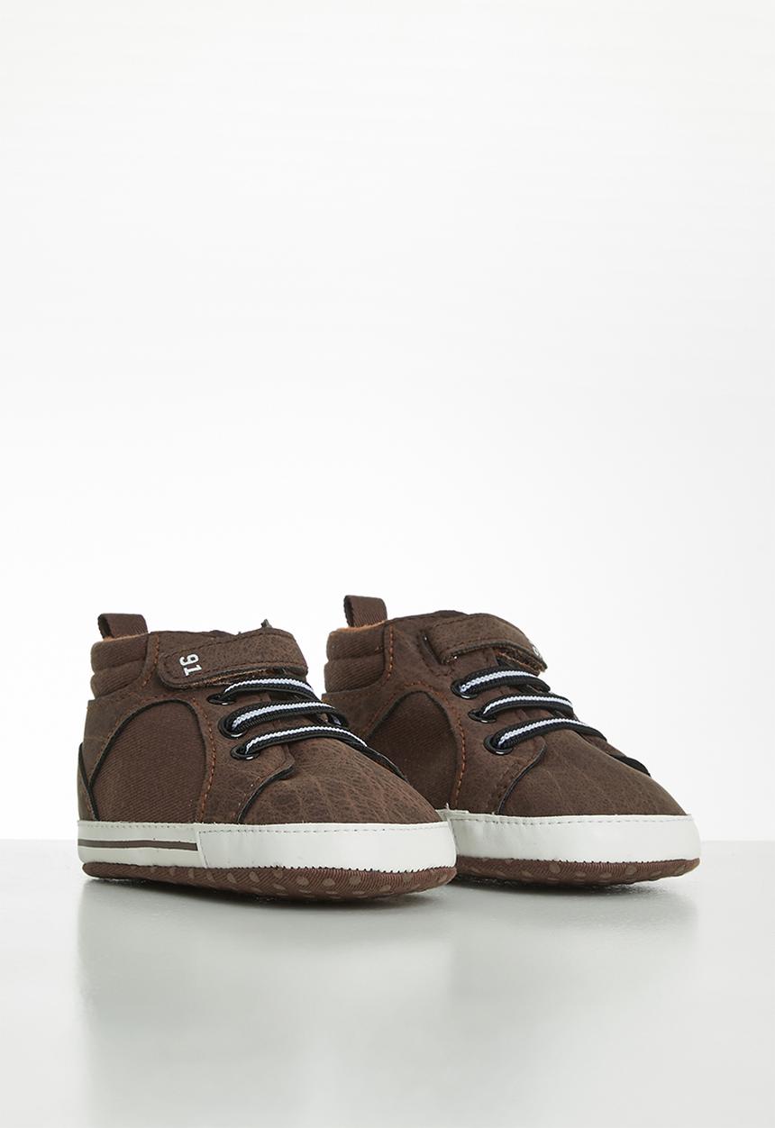 Pop Candy - Baby boys hi-top sneaker - brown