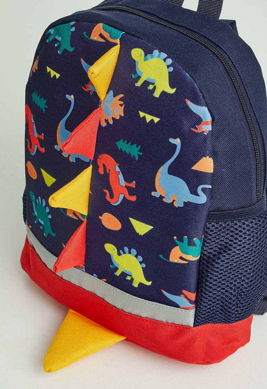 Pop Candy - Boys dino tail backpack - navy & red
