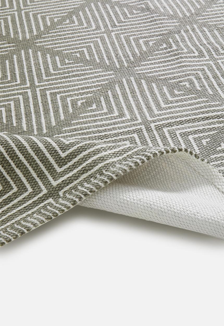 Sixth Floor - Prague printed outdoor rug - grey