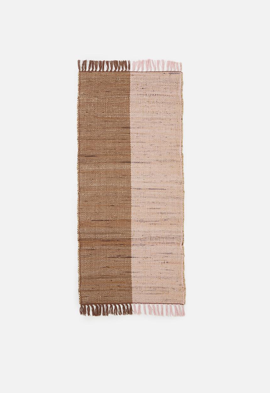 Sixth Floor - Dual tone woven runner - pink & natural