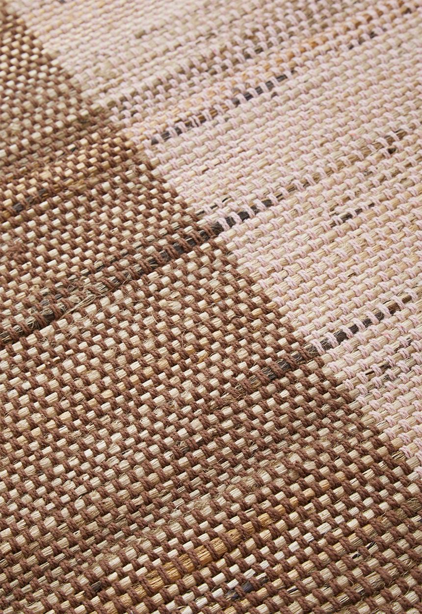 Sixth Floor - Dual tone woven runner - pink & natural