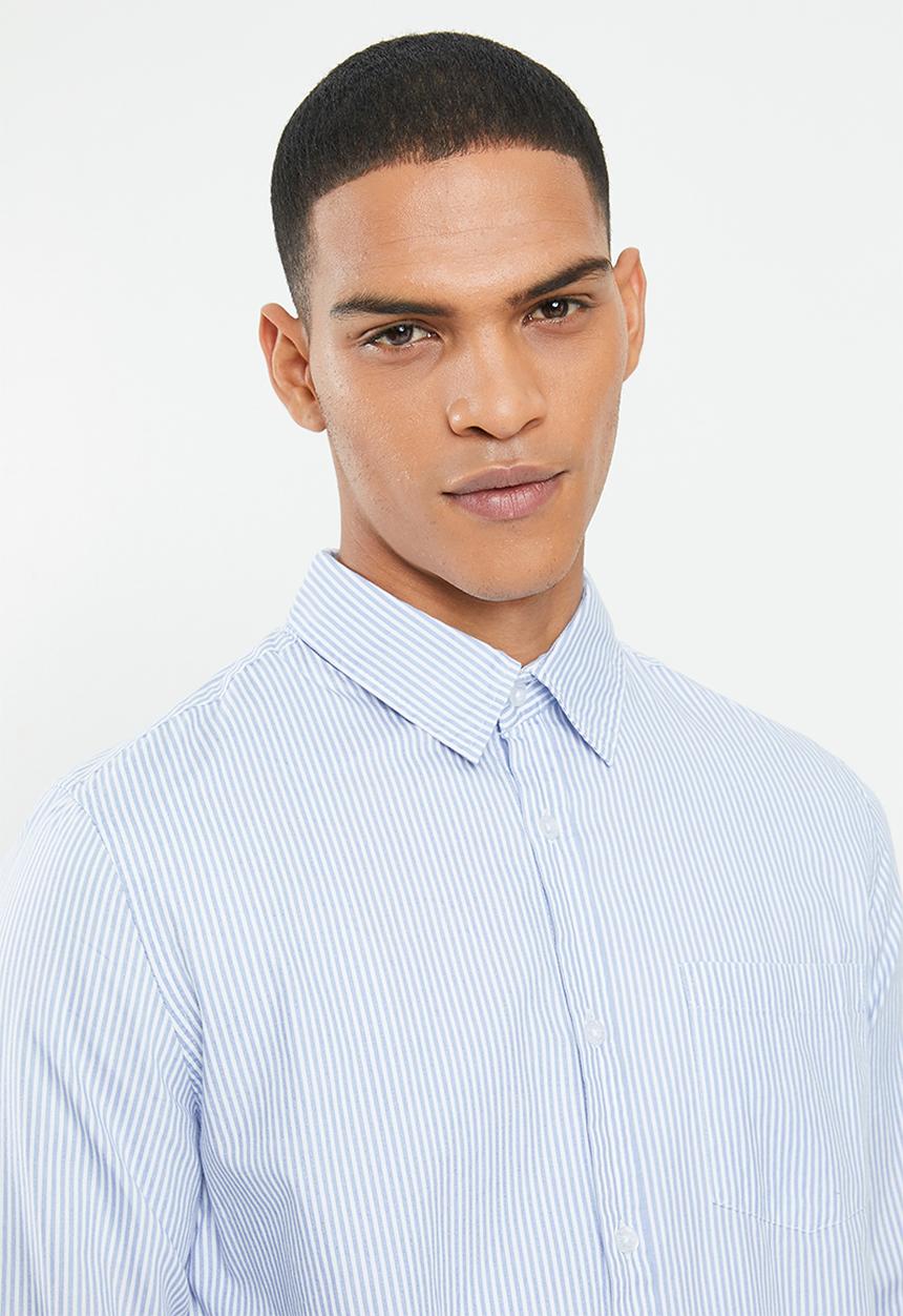 Brave Soul - Karmory shirts - blue & white 