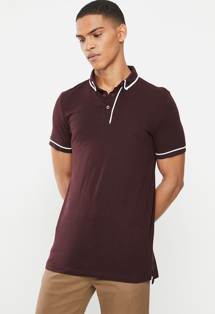 Brave Soul - Virgilc polo - burgundy