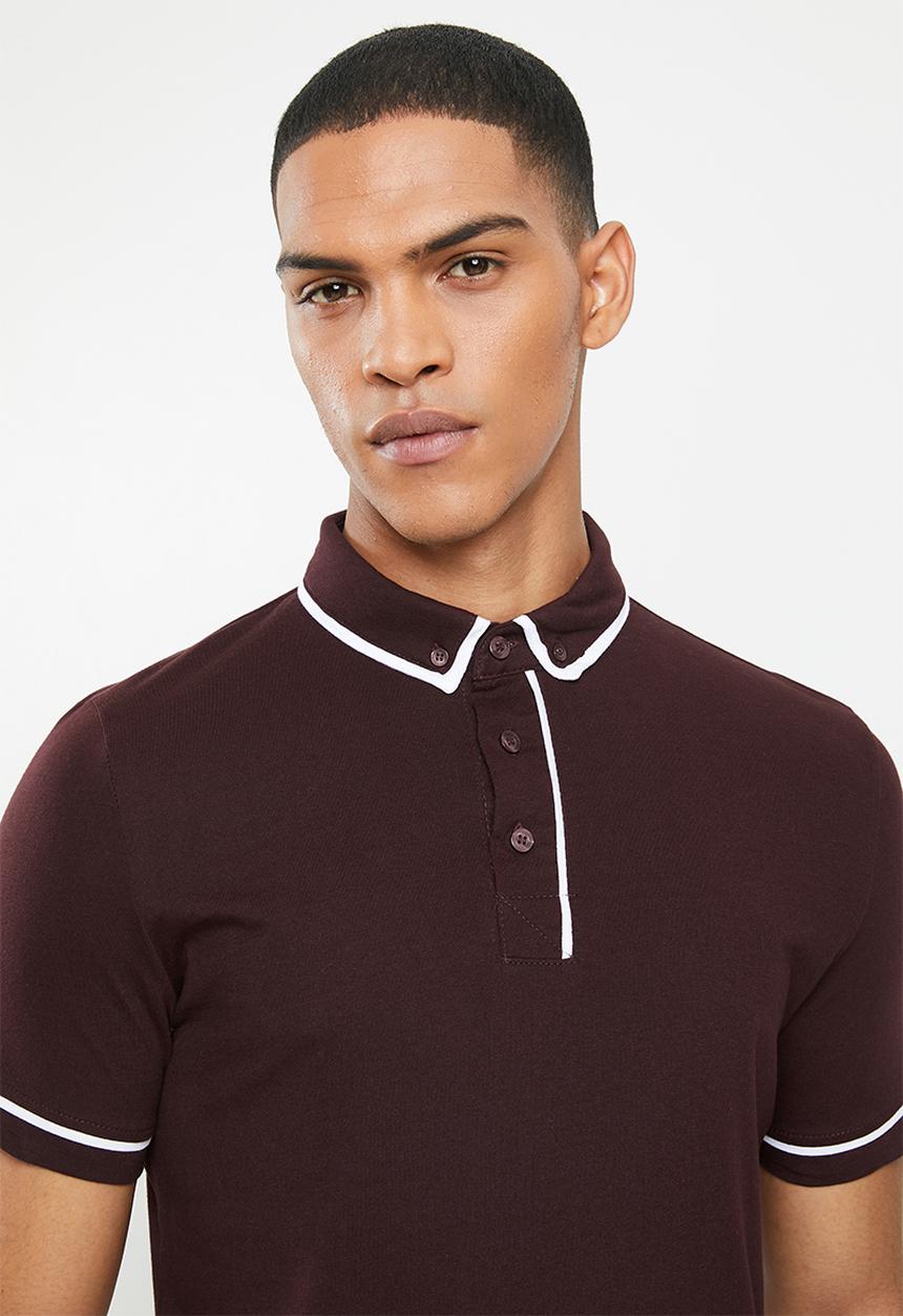 Brave Soul - Virgilc polo - burgundy