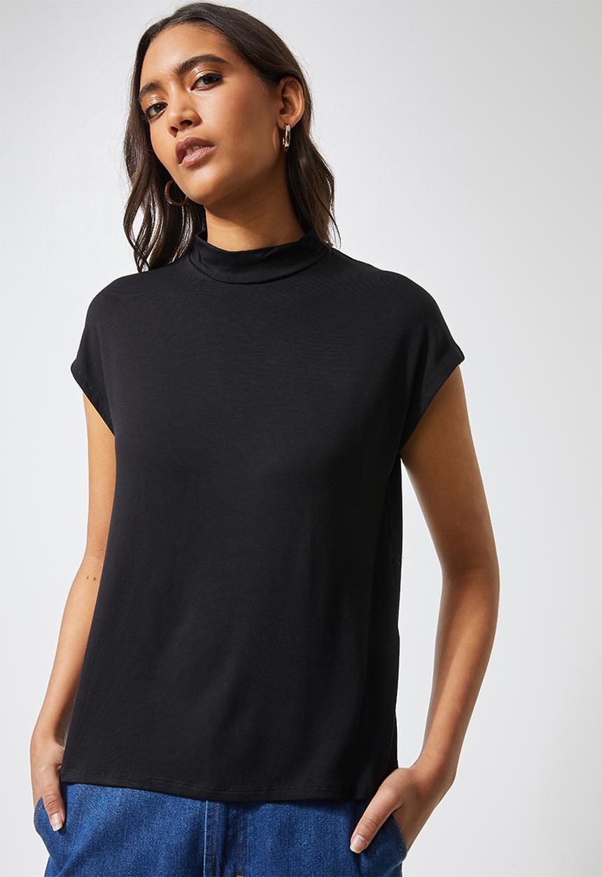 Superbalist - Hi crew neck grown on sleeve tee - black