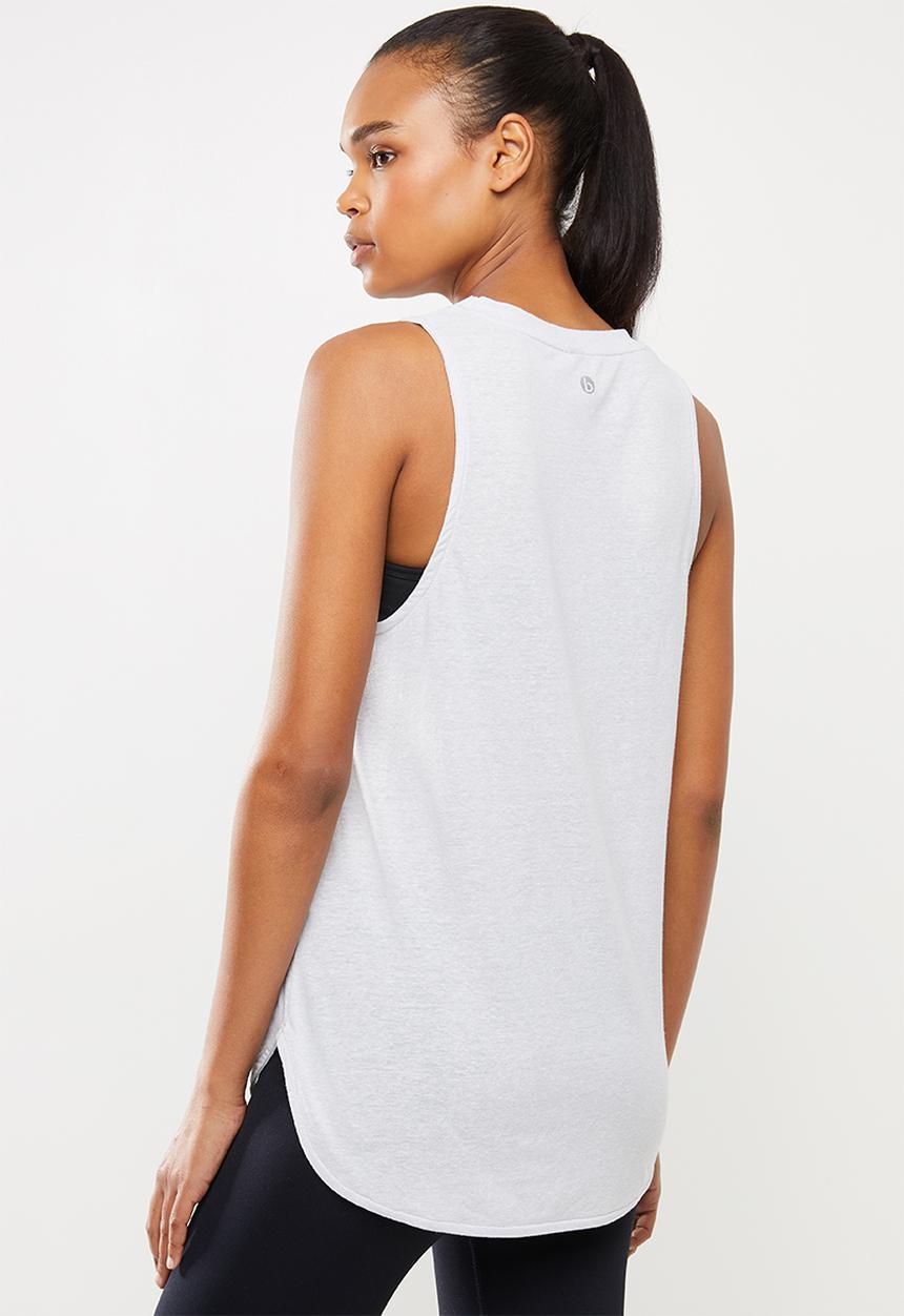 Cotton On - Active curve hem tank top 2pack - grey & khaki