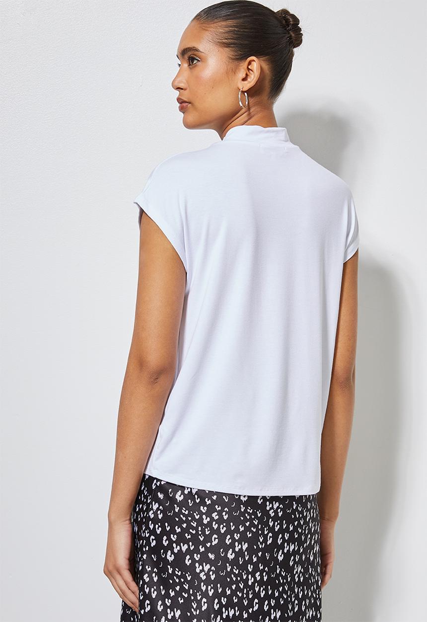 Superbalist - High crew neck grown on sleeve tee - white