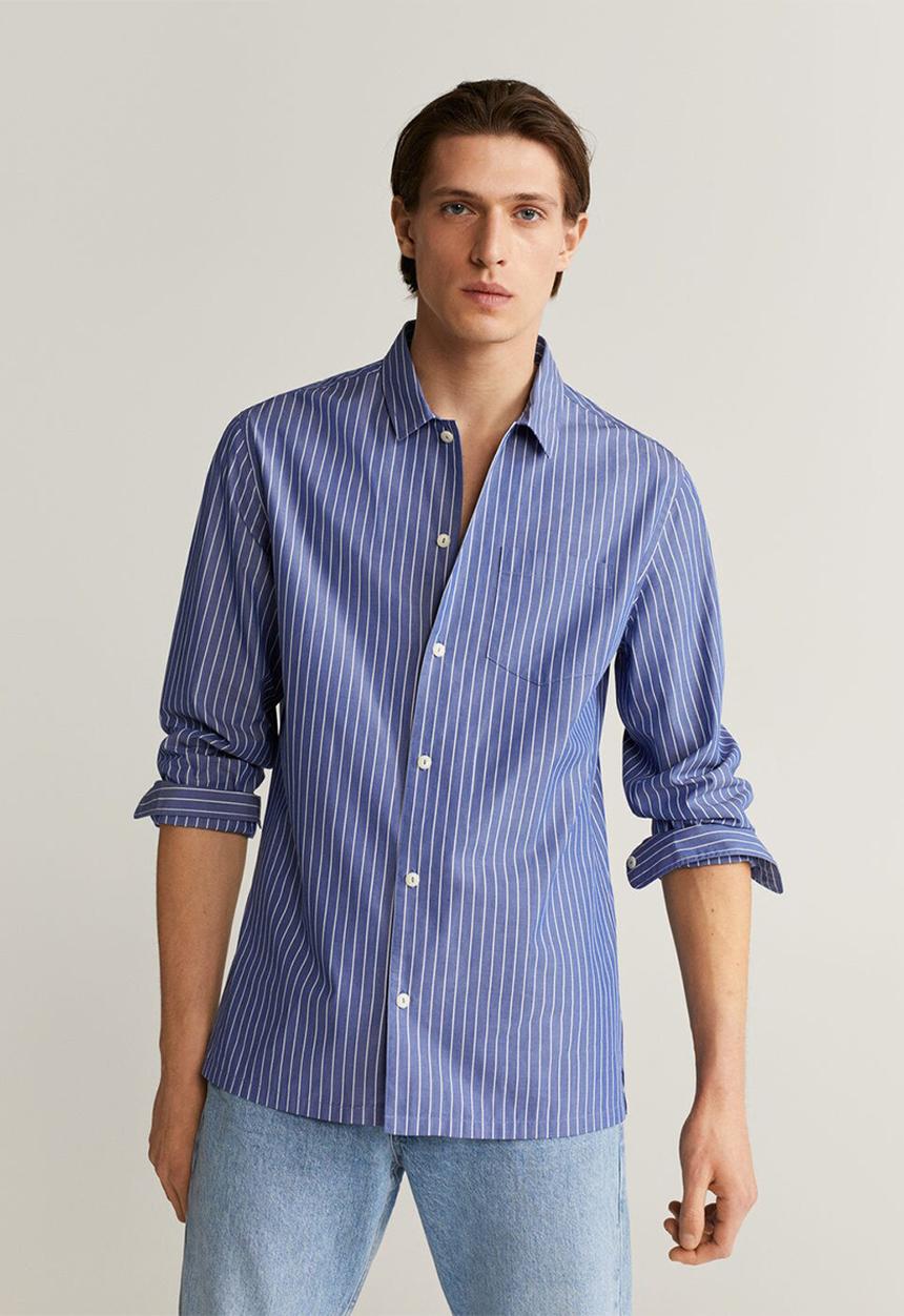 MANGO - Smile shirt - blue 