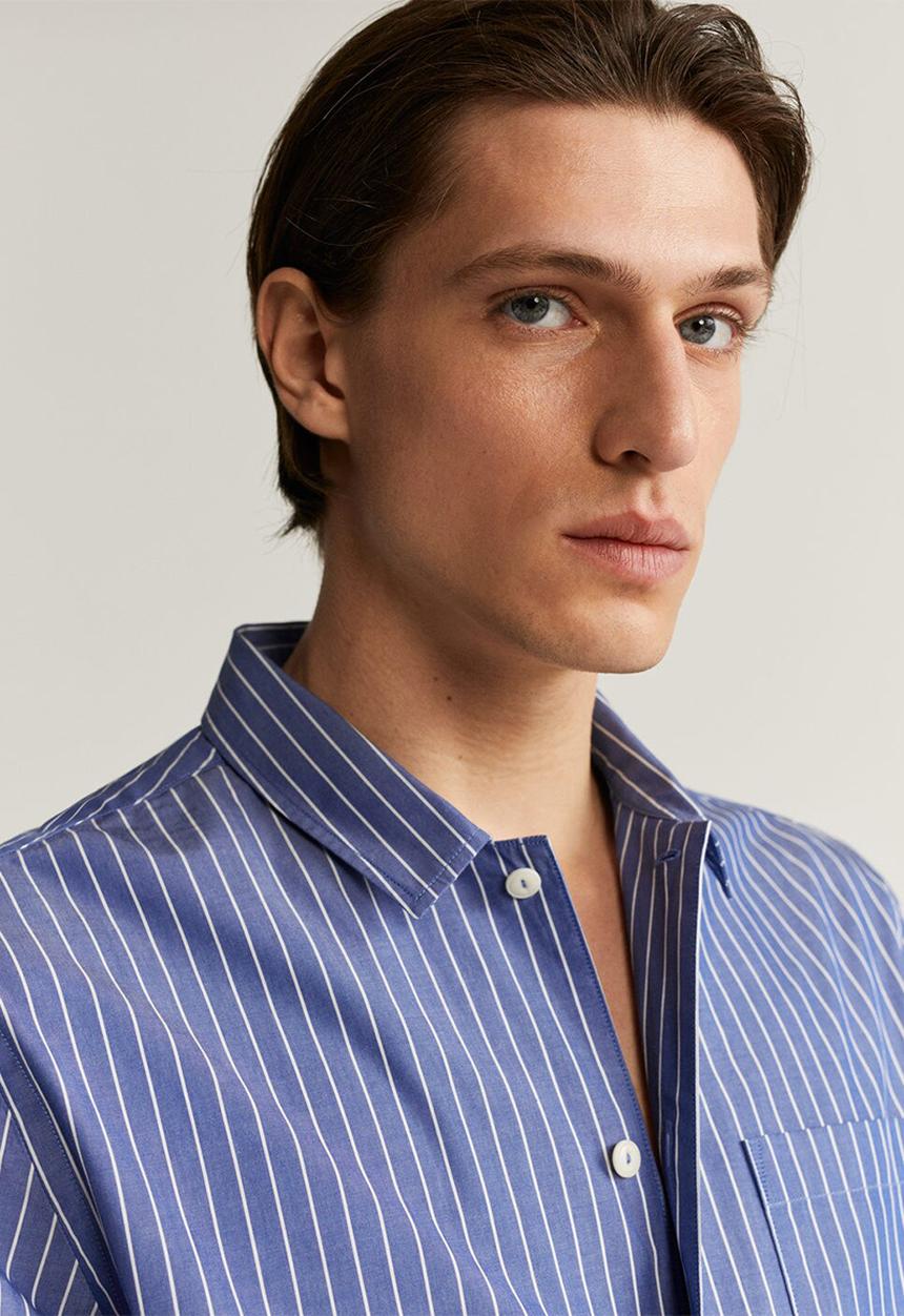 MANGO - Smile shirt - blue 