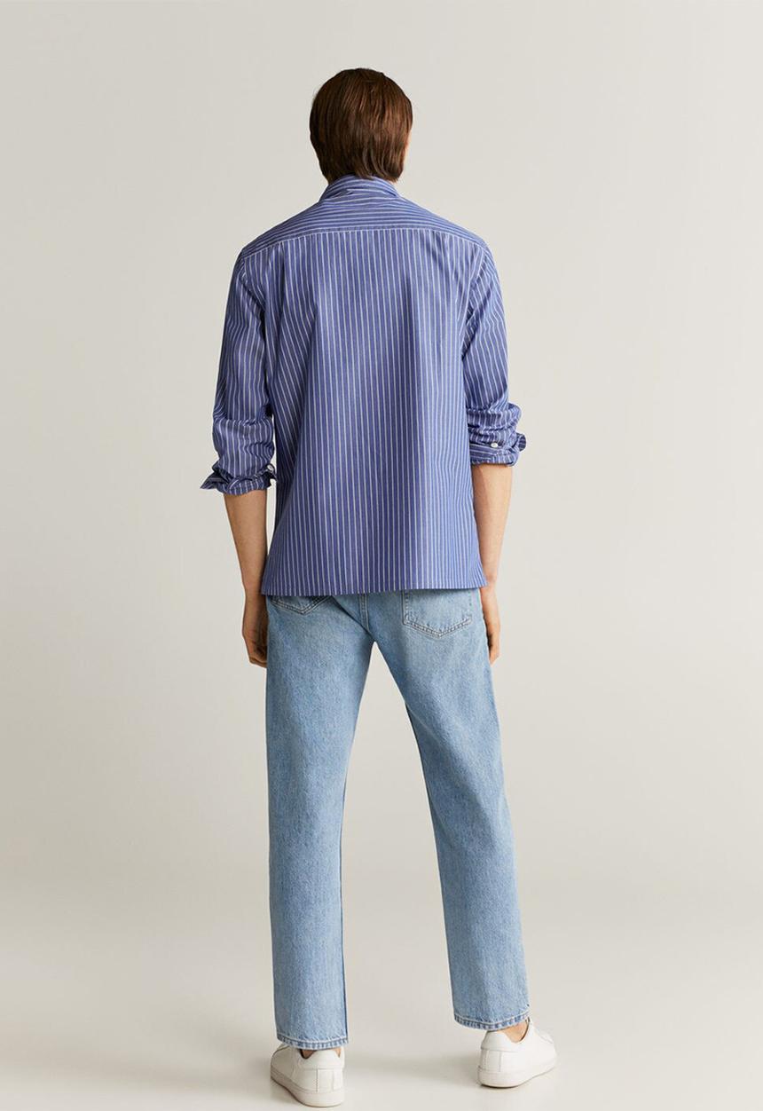 MANGO - Smile shirt - blue 