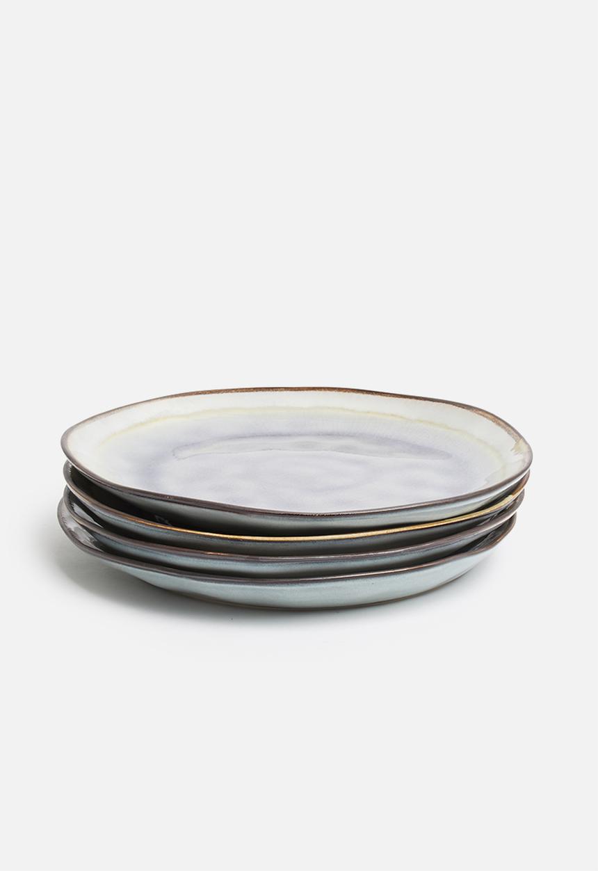 Sixth Floor - Cora side plate set of 4 - grey