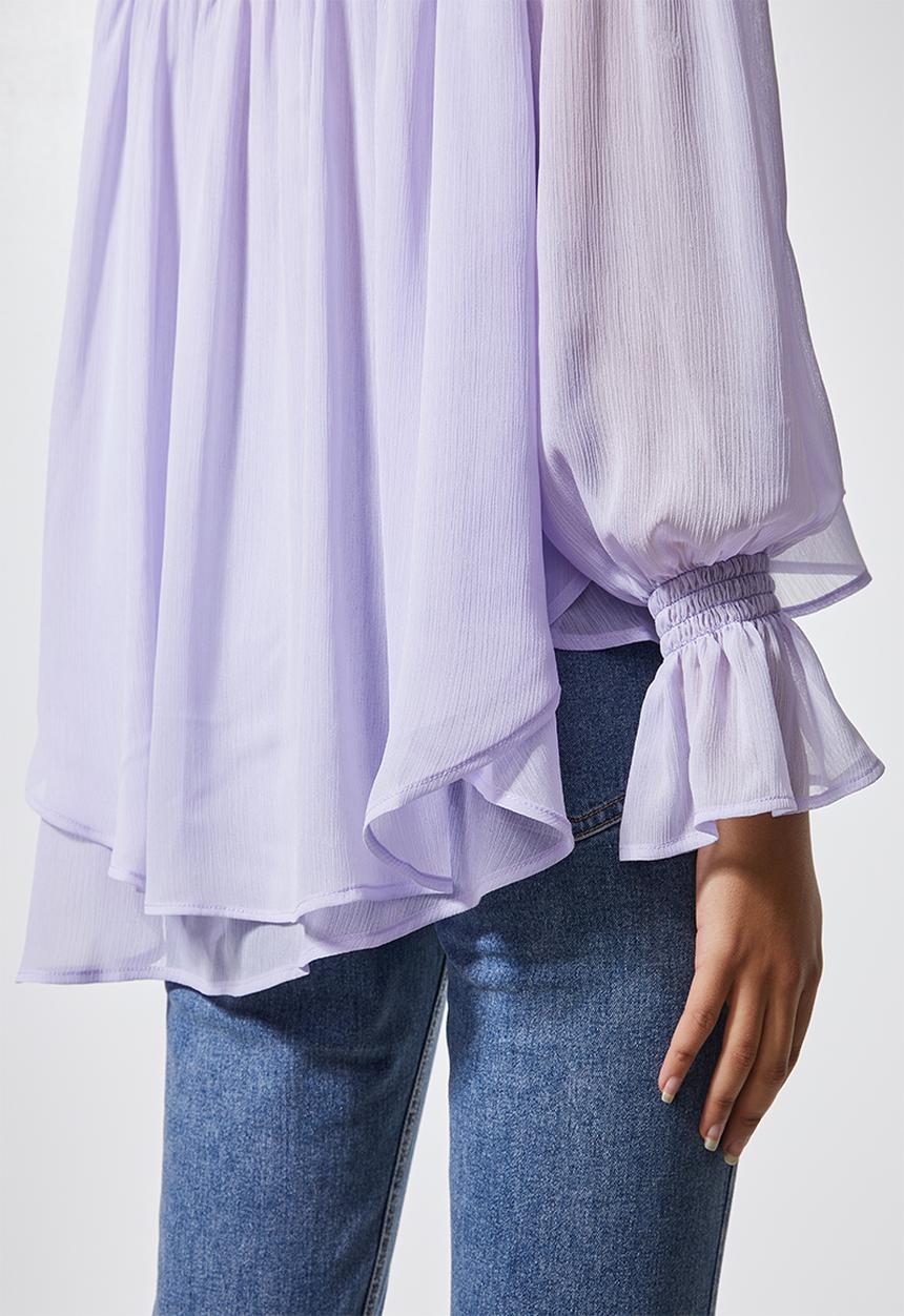 Superbalist - Double layer chiffon blouse - light lilac