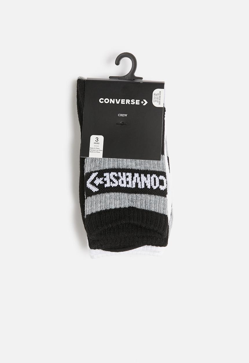 Converse - Chn 3 pack basic word mark crew - multi 