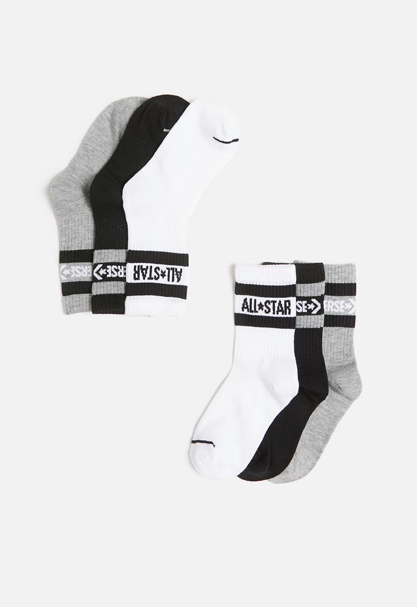 Converse - Chn 3 pack basic word mark crew - multi 