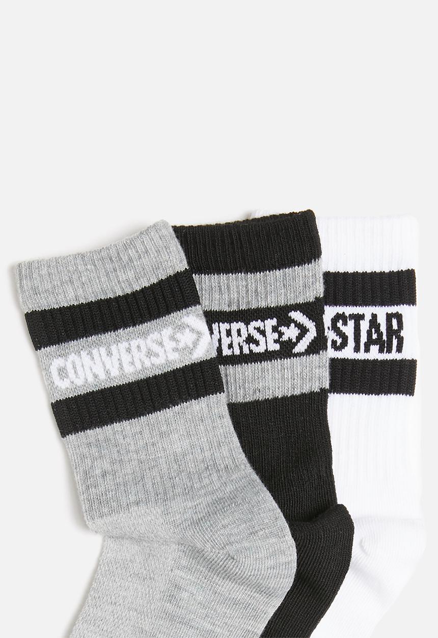Converse - Chn 3 pack basic word mark crew - multi 
