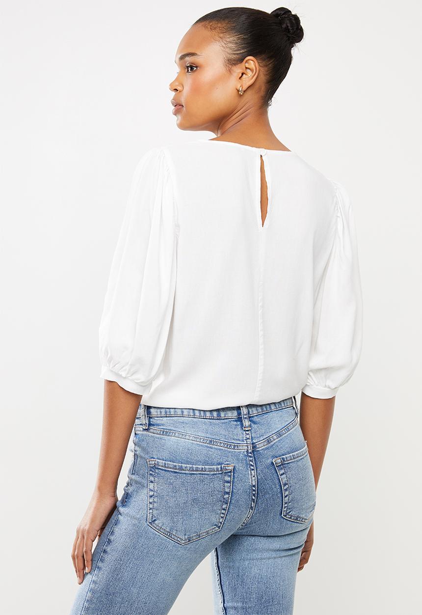 MILLA - Balloon sleeve blouse - ivory
