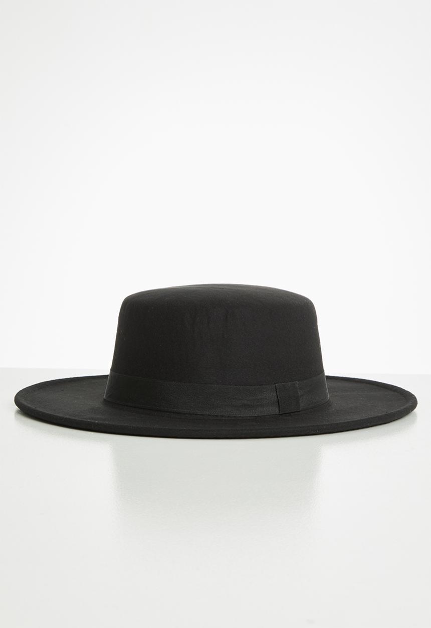Superbalist - Ribbon trim fedora - black