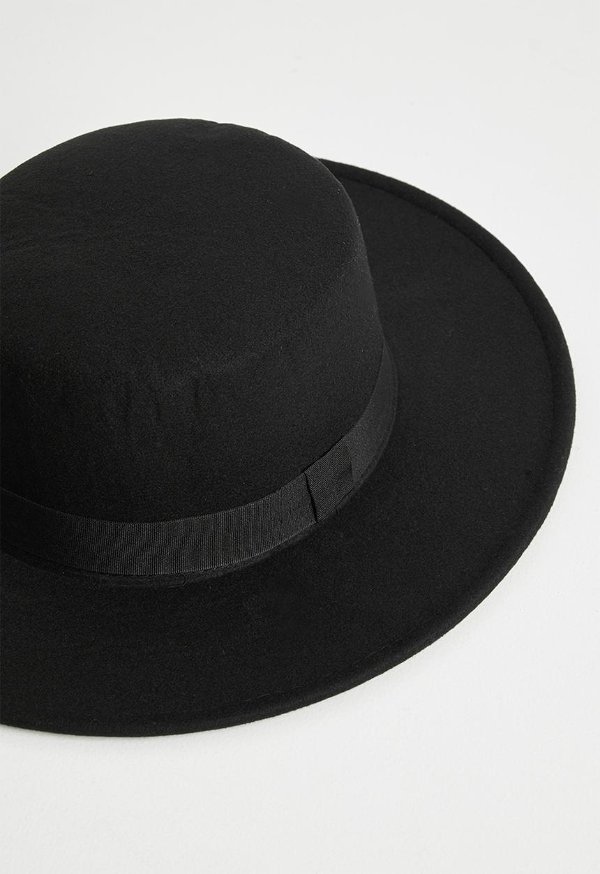 Superbalist - Ribbon trim fedora - black