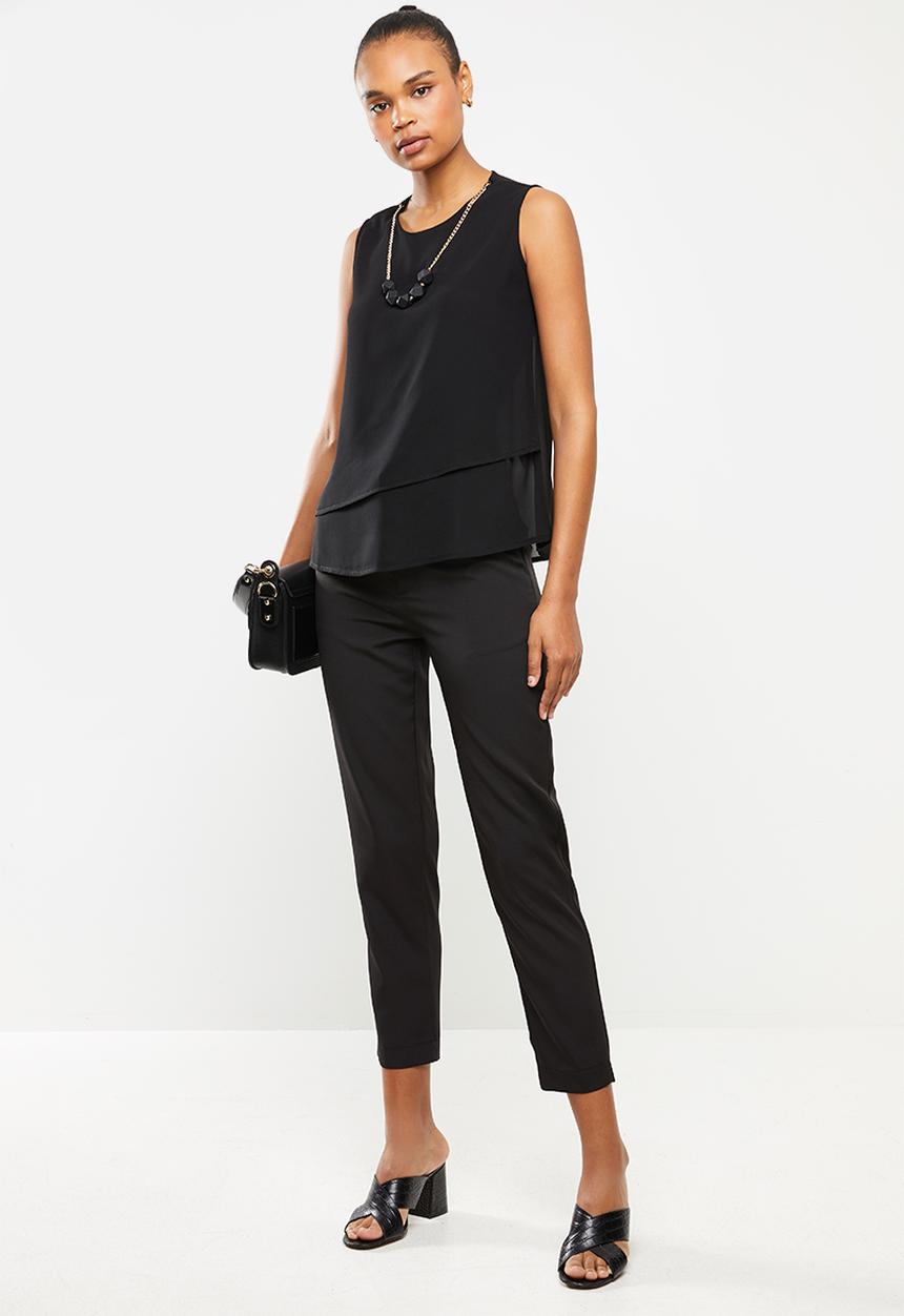 edit - Double layer chain vest - black