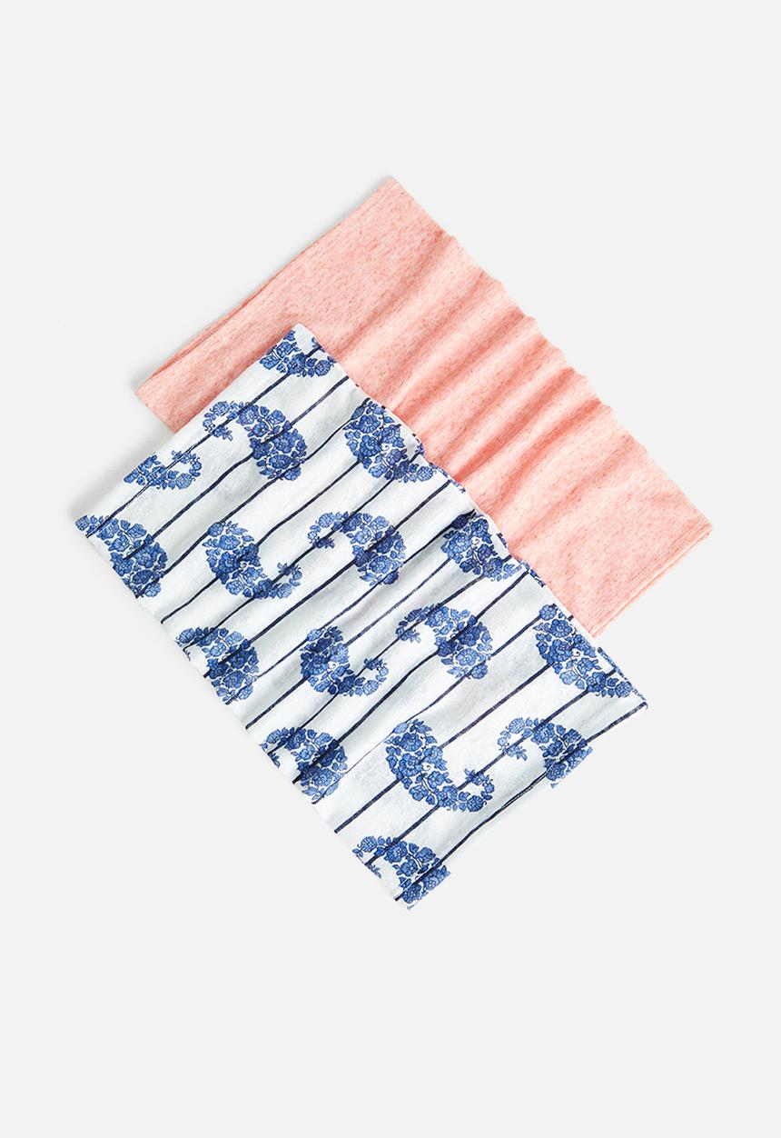 Superbalist - 2 Pack snood set - navy & peach 