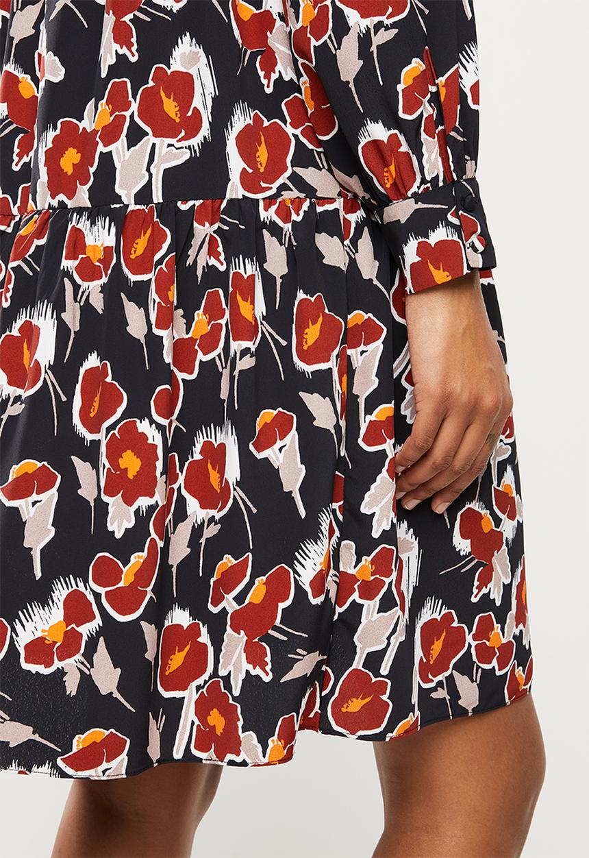 Glamorous - Maternity floral tunic - black rust