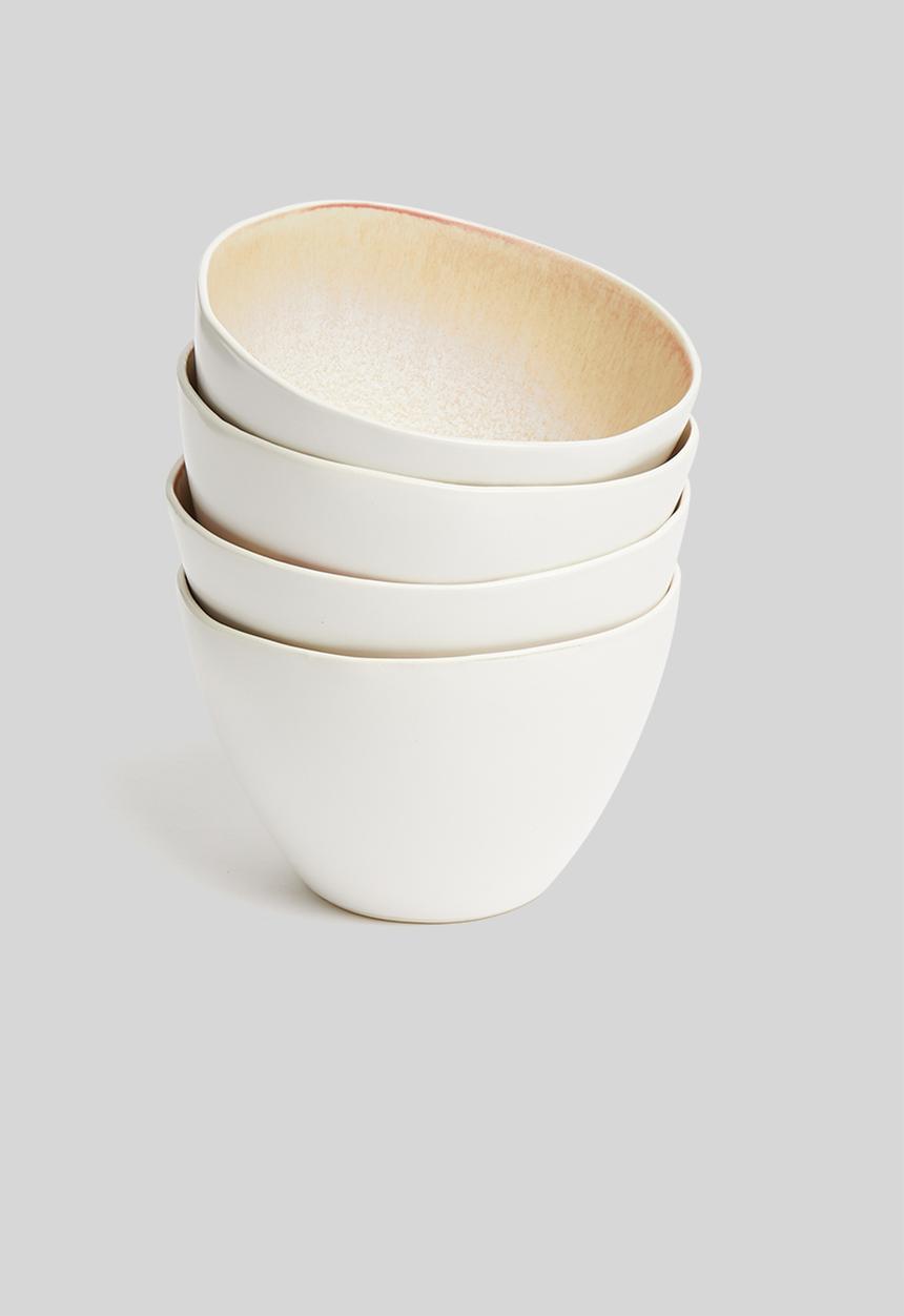 Sixth Floor - Ira bowl set of 4 - white 