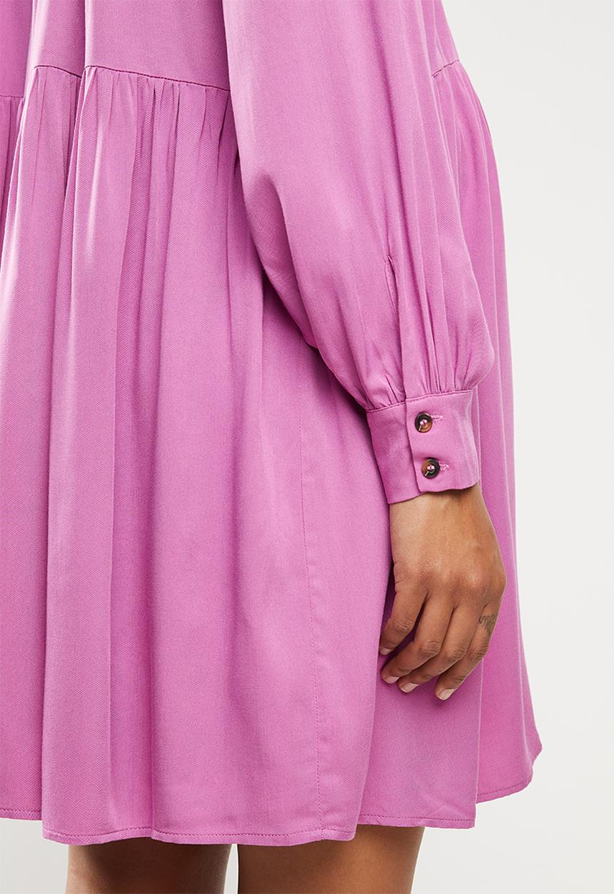 Glamorous - Maternity tiered long sleeve dress - orchid