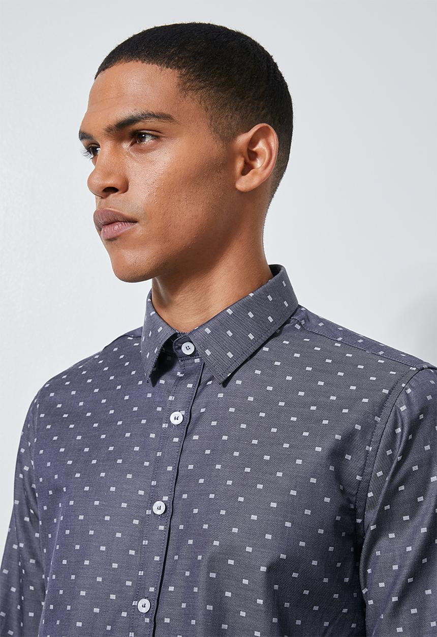 Superbalist - Jos slim fit long sleeve shirt - navy