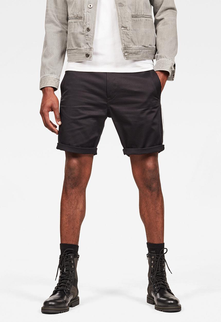 G-STAR - Bronson straight leg 1/2 shorts - black