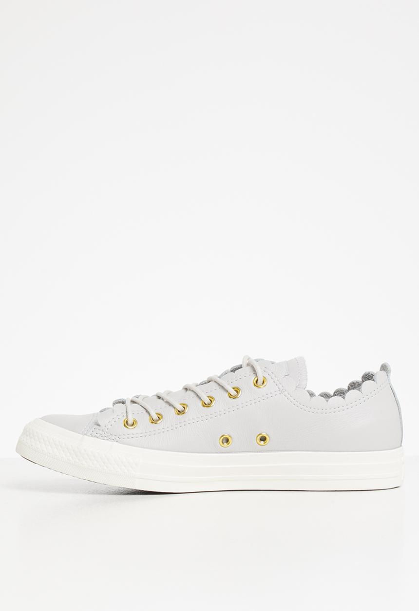 Converse - Ctas scalloped leather l ox - grey 