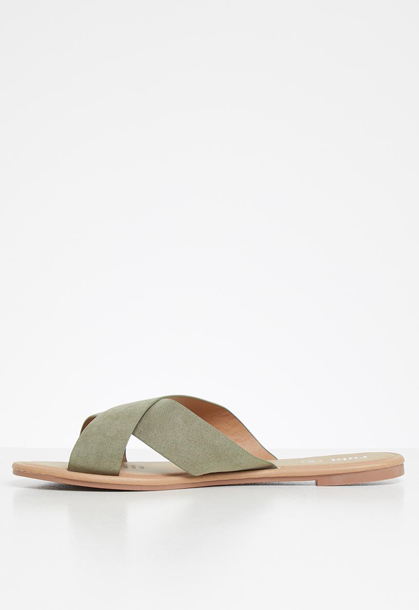 Cotton On - Everyday Scarlett xover slide - khaki 