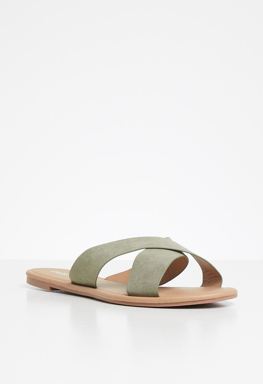 Cotton On - Everyday Scarlett xover slide - khaki 