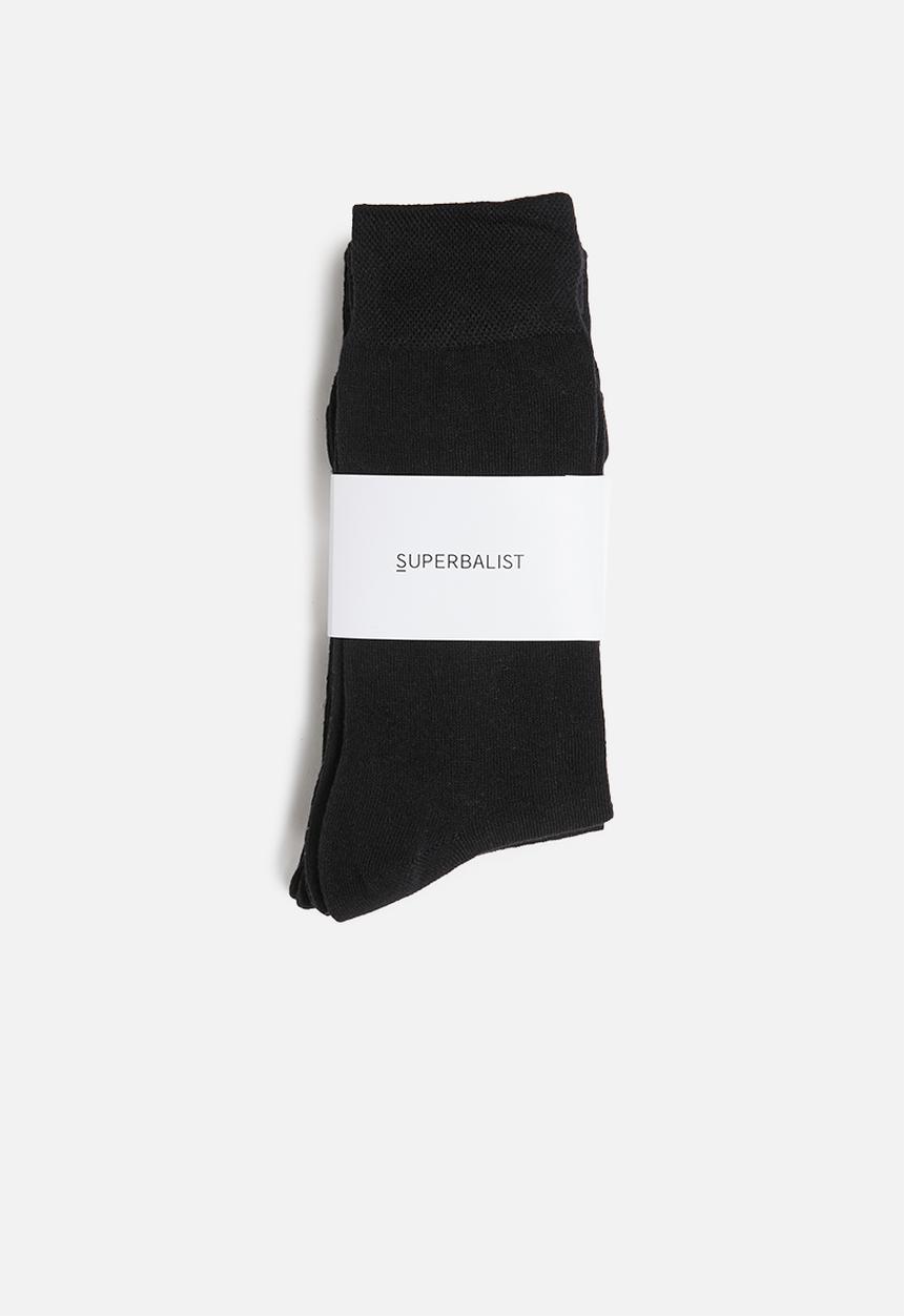 Superbalist - Plain 3 pack socks - black