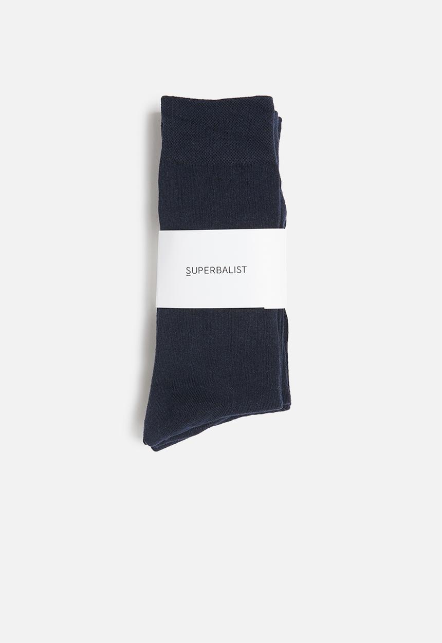 Superbalist - Plain 3 pack socks - navy