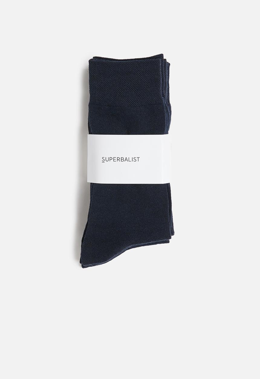 Superbalist - Plain 5 pack socks - navy