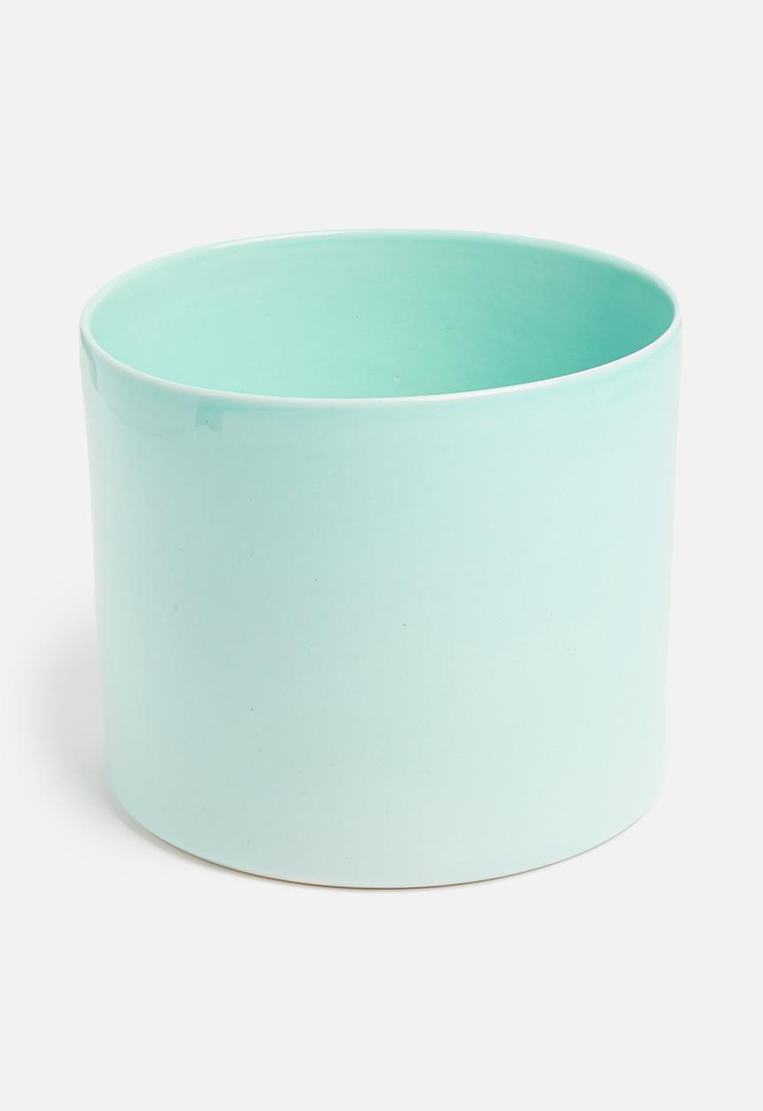 Urchin Art - Cora planter - glazed sky blue