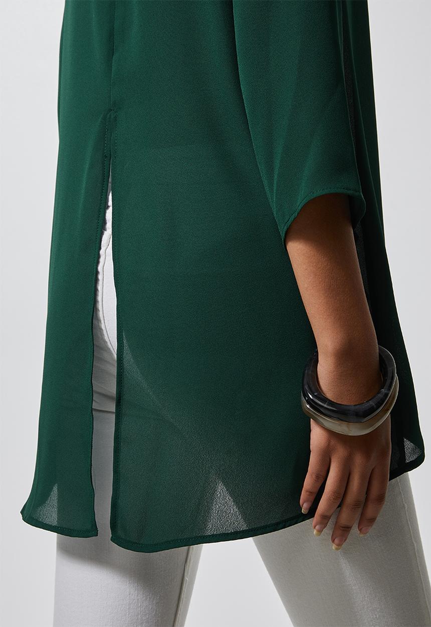 Superbalist - Hi neck blouse - green