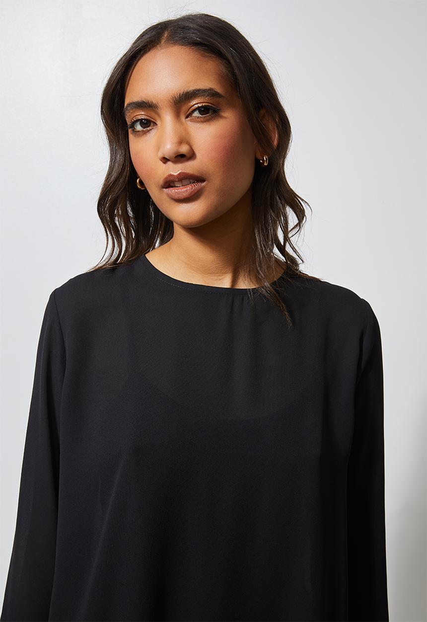 Superbalist - Hi neck blouse - black