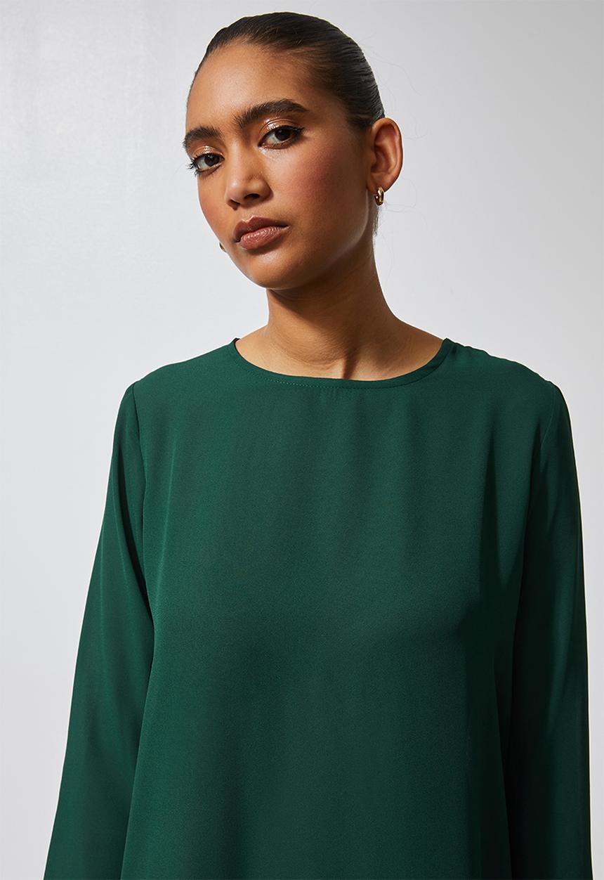 Superbalist - Hi neck blouse - green