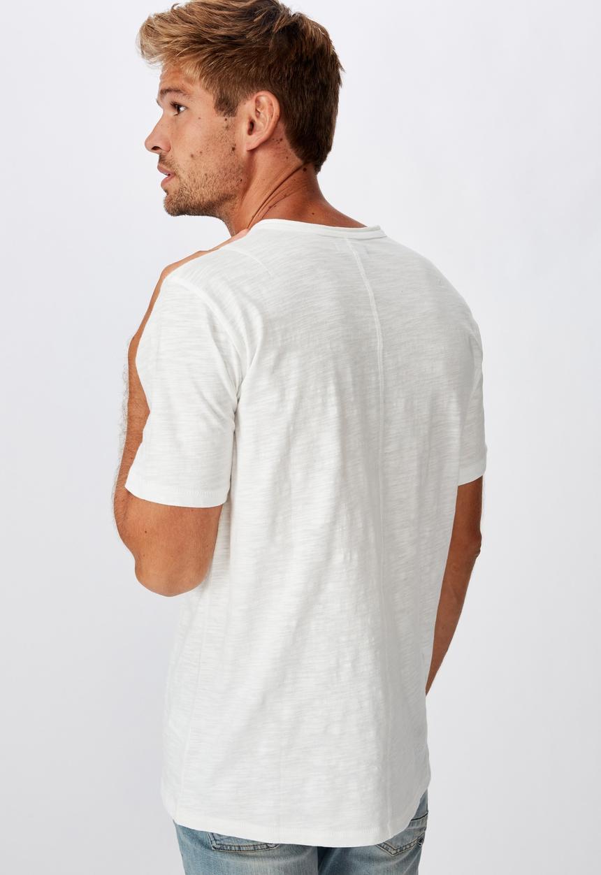 Cotton On - Slub grandad tee - vintage white