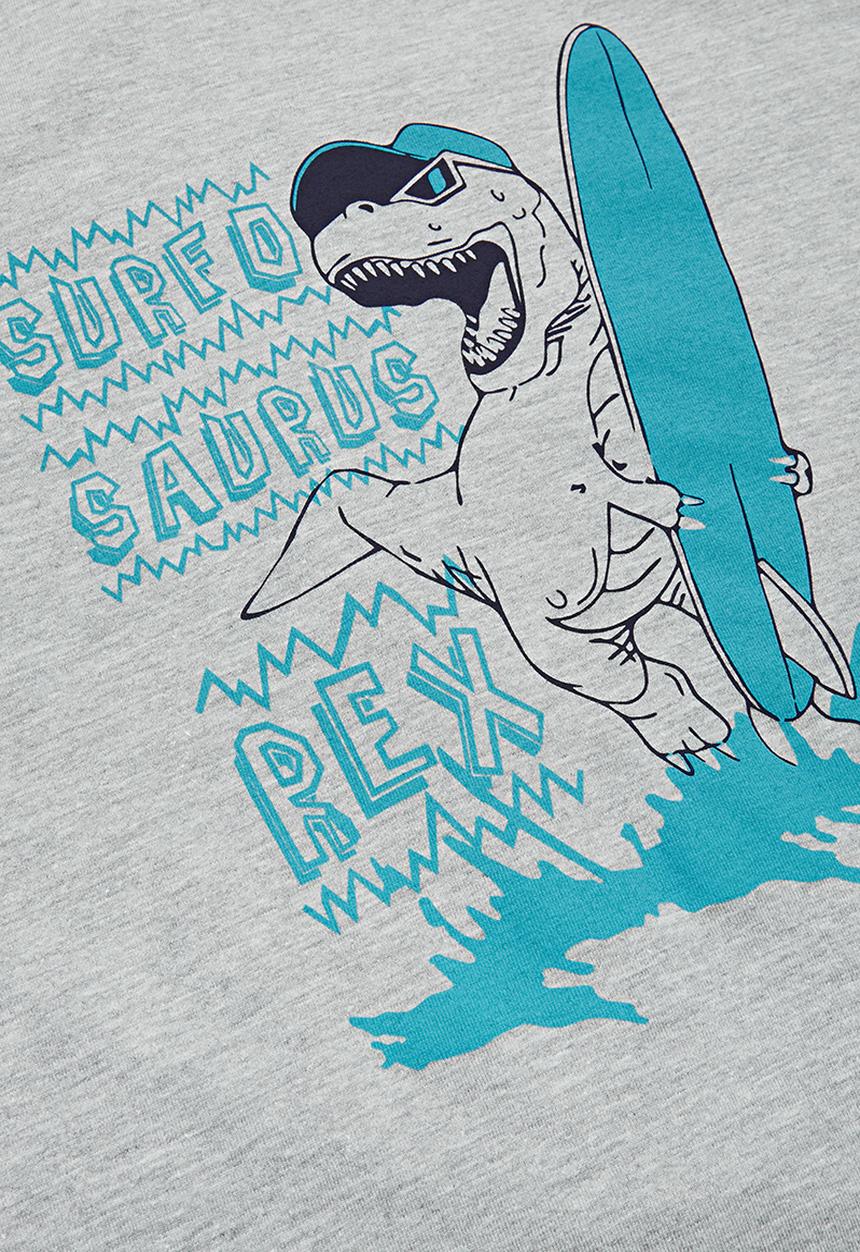 Pop Candy - Boys 2 pack printed tee - blue & grey