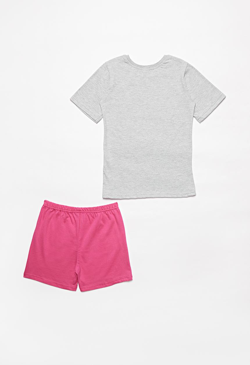 Pop Candy - Girls pyjama set - grey & pink