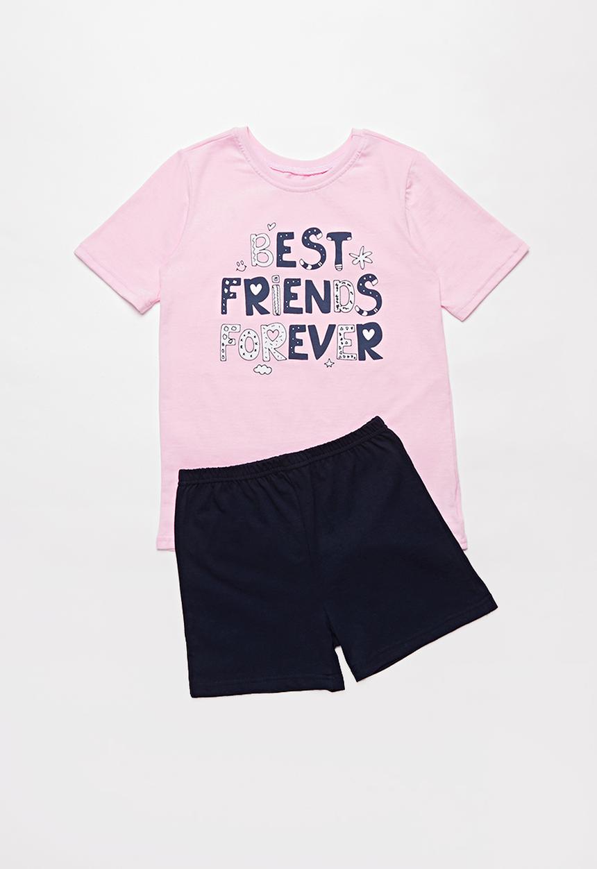 Pop Candy - Girls pyjama set - pink & navy
