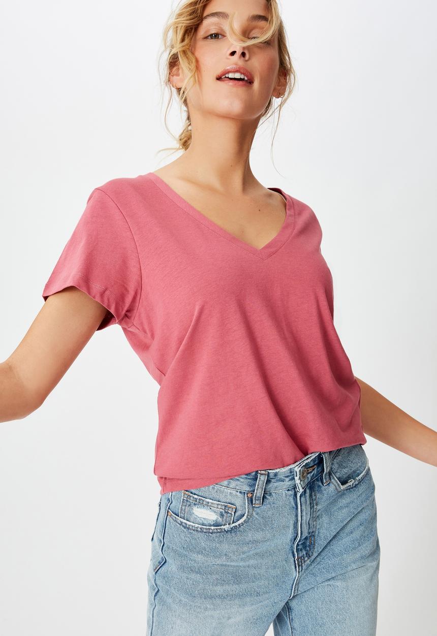 Cotton On - The one fitted V tee - malaga