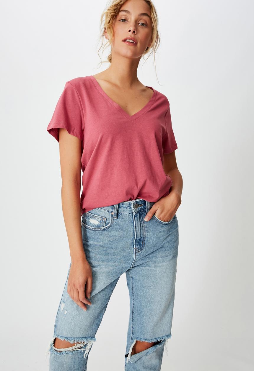 Cotton On - The one fitted V tee - malaga
