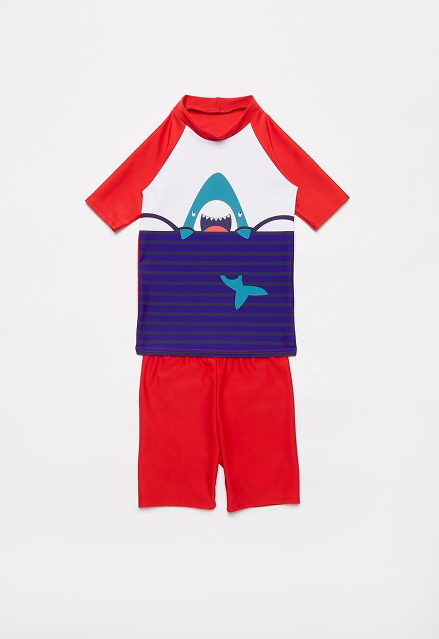 Pop Candy - Boys rash vest & short set - multi