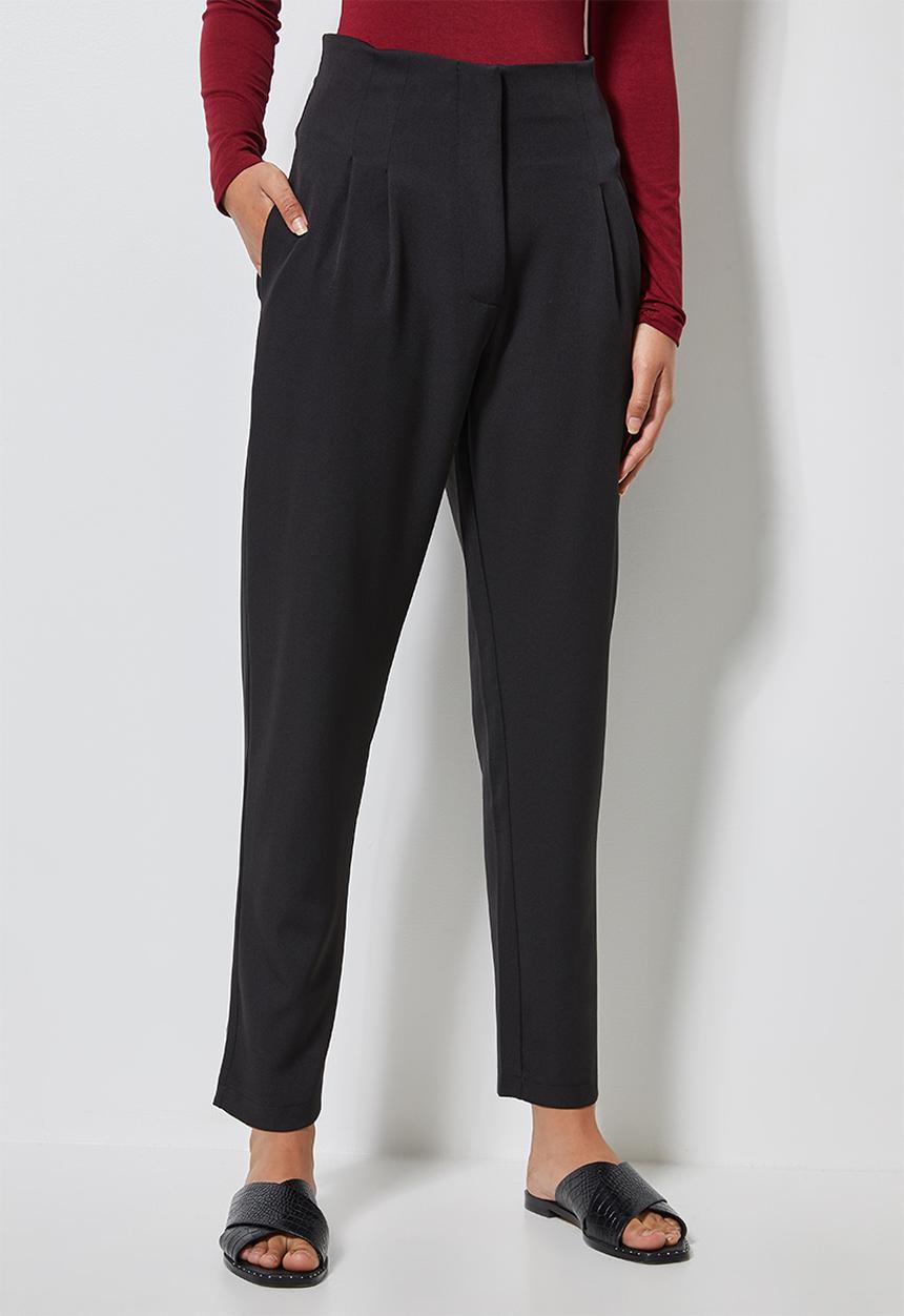 Superbalist - High waisted formal trousers - black