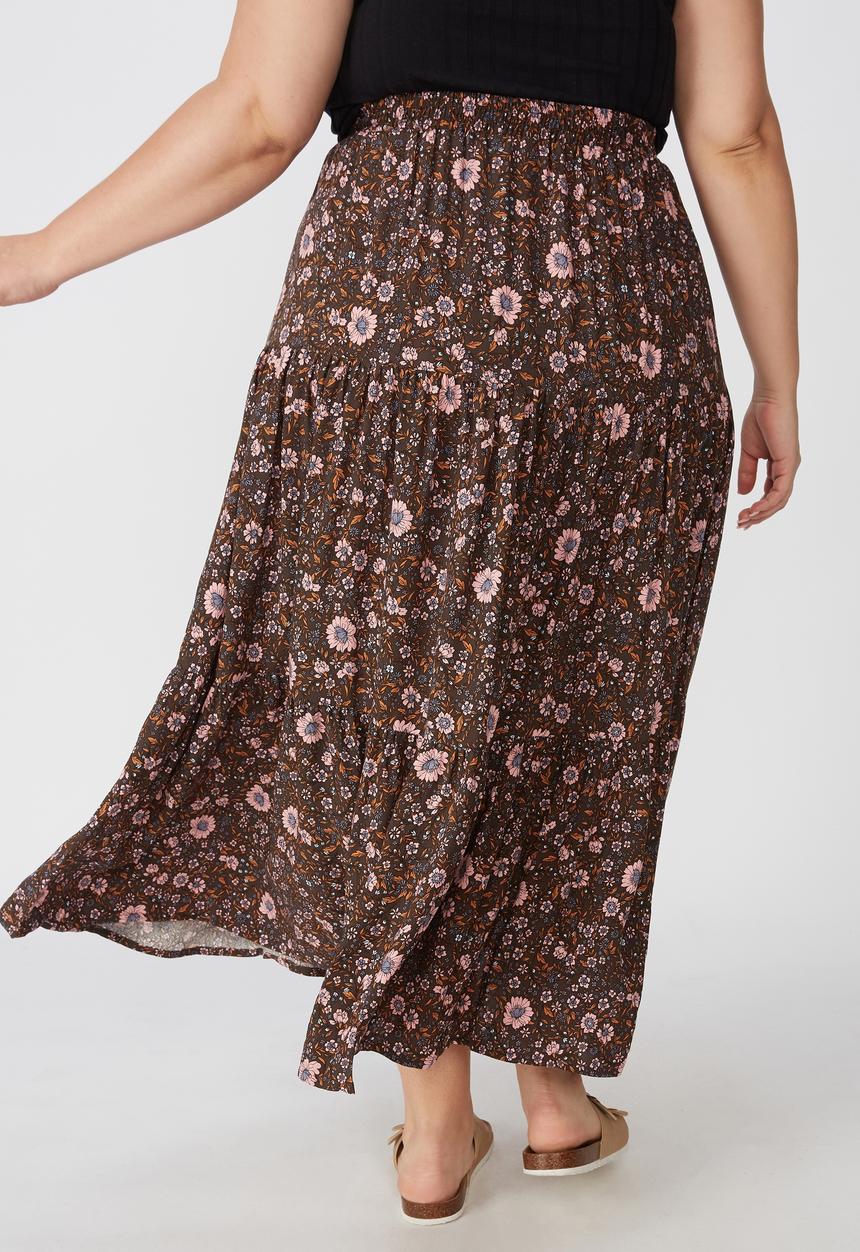 Cotton On - Curve jasmine maxi skirt - multi 
